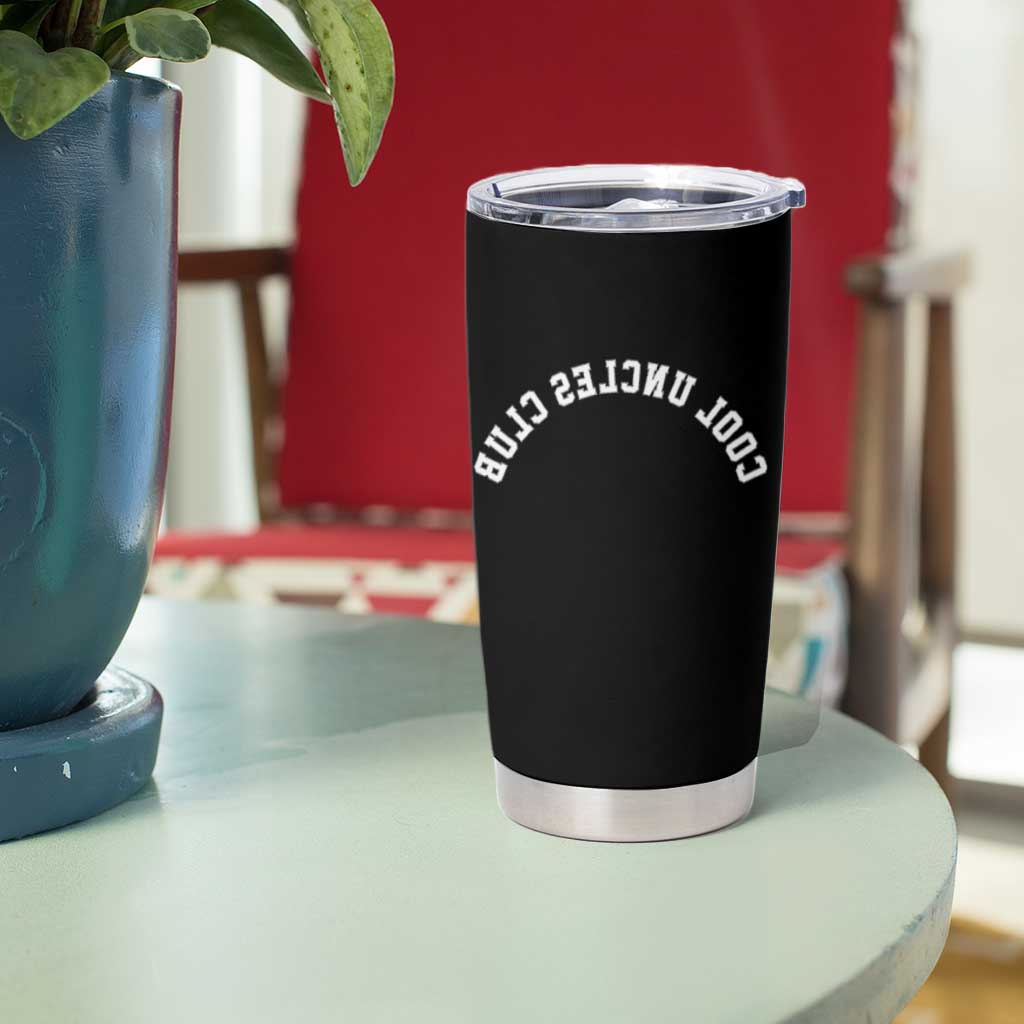 Cool Uncles Club Tumbler Cup Gifts For Uncle Retro Upside Down Text