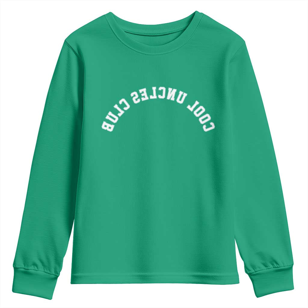 Cool Uncles Club Youth Sweatshirt Gifts For Uncle Retro Upside Down Text