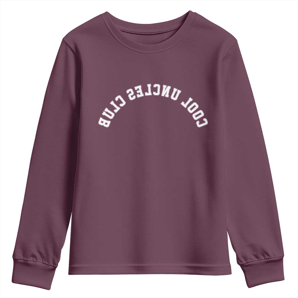 Cool Uncles Club Youth Sweatshirt Gifts For Uncle Retro Upside Down Text
