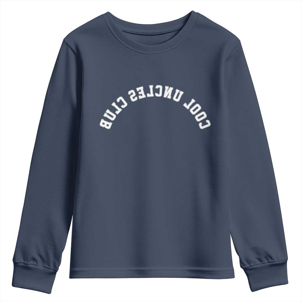 Cool Uncles Club Youth Sweatshirt Gifts For Uncle Retro Upside Down Text
