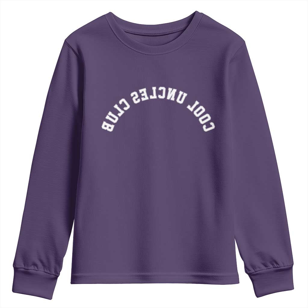 Cool Uncles Club Youth Sweatshirt Gifts For Uncle Retro Upside Down Text