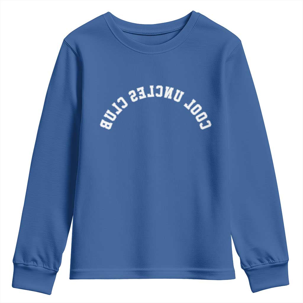 Cool Uncles Club Youth Sweatshirt Gifts For Uncle Retro Upside Down Text