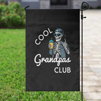 Cool Grandpas Club Garden Flag Fathers Day Best Grandpa Skeleton