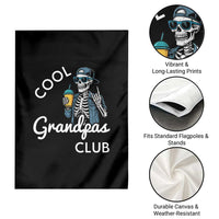 Cool Grandpas Club Garden Flag Fathers Day Best Grandpa Skeleton