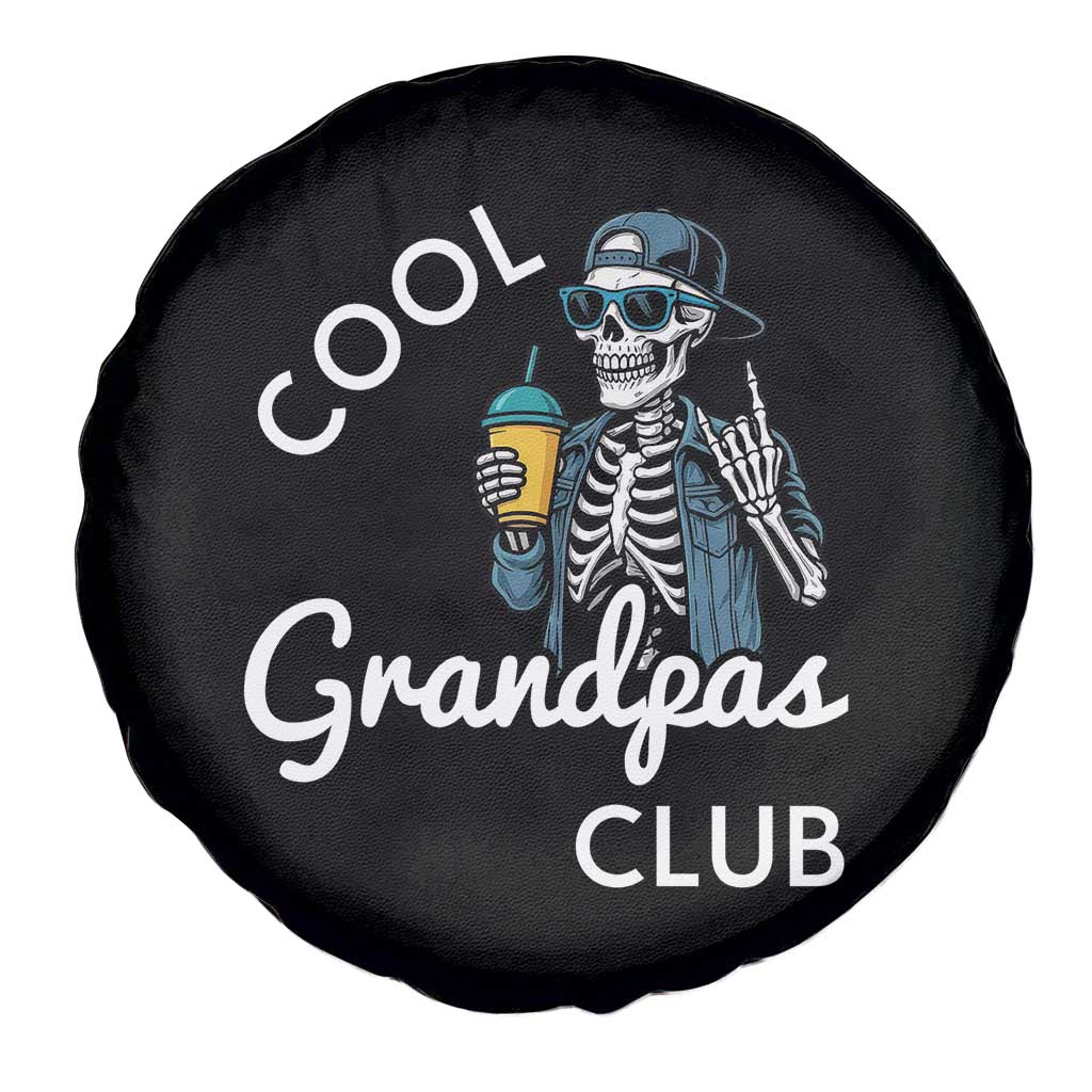Cool Grandpas Club Spare Tire Cover Fathers Day Best Grandpa Skeleton