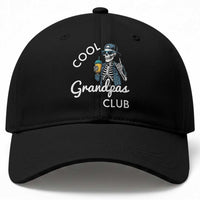 Cool Grandpas Club Baseball Cap Fathers Day Best Grandpa Skeleton