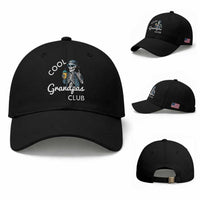 Cool Grandpas Club Baseball Cap Fathers Day Best Grandpa Skeleton