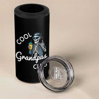 Cool Grandpas Club 4 in 1 Can Cooler Tumbler Fathers Day Best Grandpa Skeleton