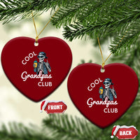 Cool Grandpas Club Ceramic Ornament Fathers Day Best Grandpa Skeleton