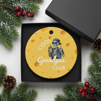 Cool Grandpas Club Ceramic Ornament Fathers Day Best Grandpa Skeleton
