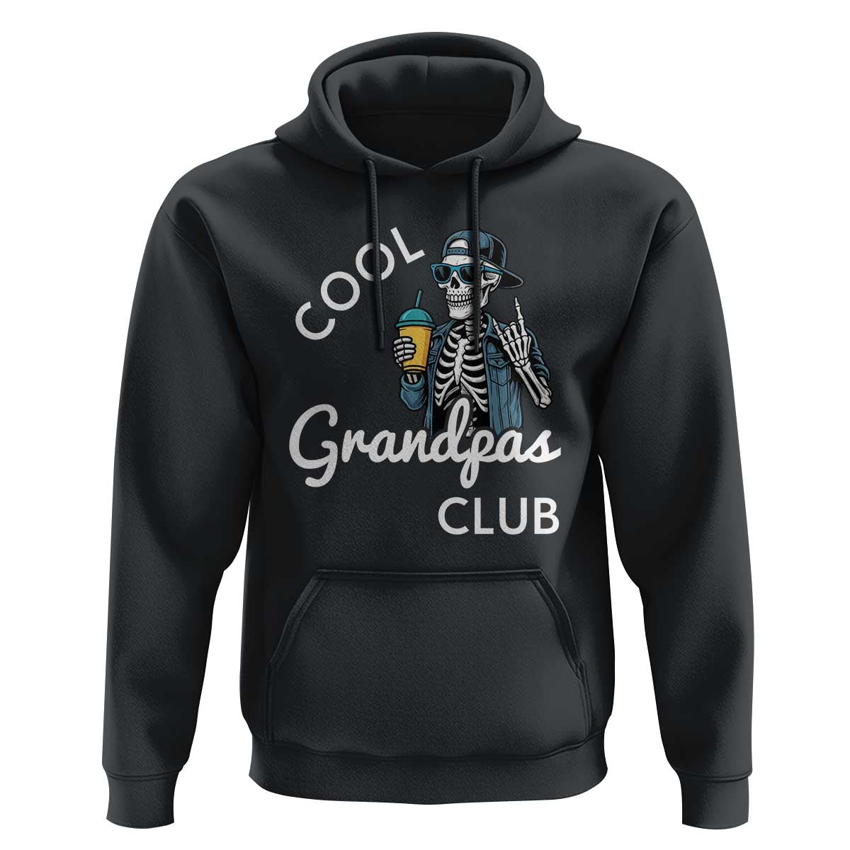 Cool Grandpas Club Hoodie Fathers Day Best Grandpa Skeleton