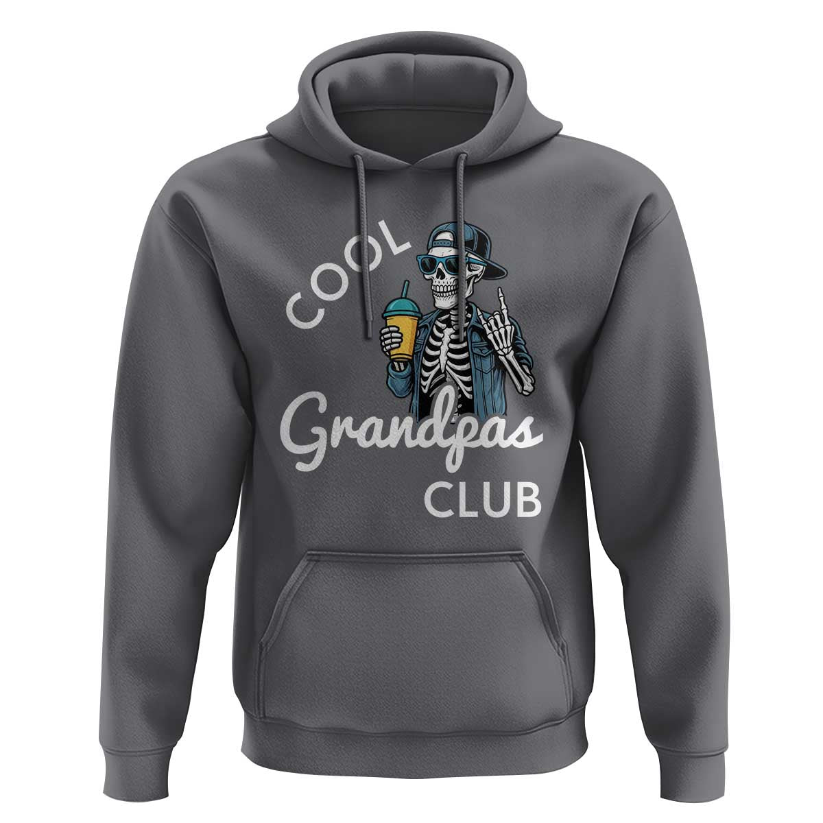 Cool Grandpas Club Hoodie Fathers Day Best Grandpa Skeleton