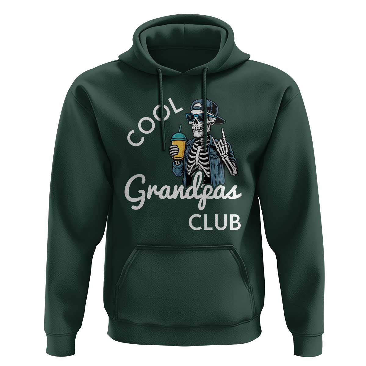 Cool Grandpas Club Hoodie Fathers Day Best Grandpa Skeleton