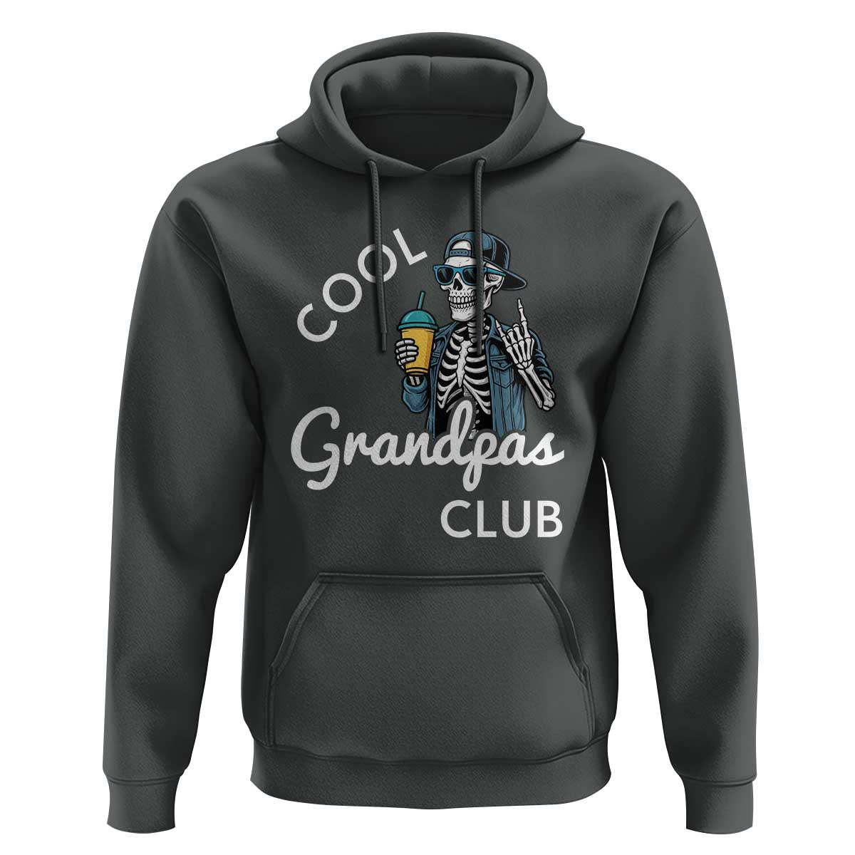 Cool Grandpas Club Hoodie Fathers Day Best Grandpa Skeleton