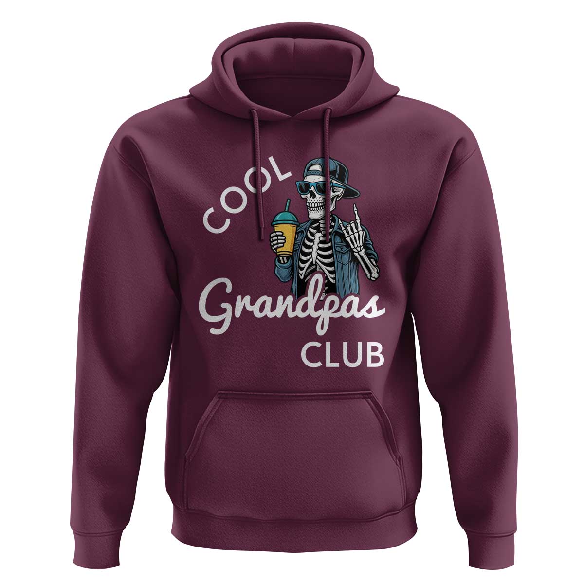 Cool Grandpas Club Hoodie Fathers Day Best Grandpa Skeleton