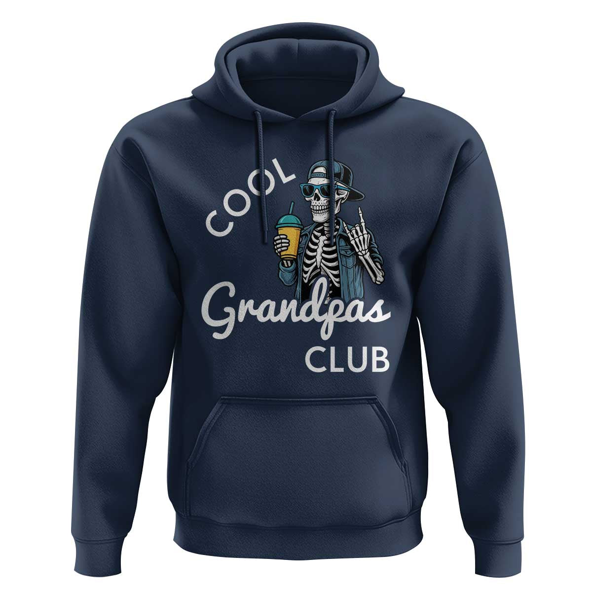 Cool Grandpas Club Hoodie Fathers Day Best Grandpa Skeleton