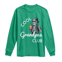 Cool Grandpas Club Long Sleeve Shirt Fathers Day Best Grandpa Skeleton