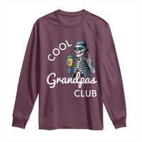Cool Grandpas Club Long Sleeve Shirt Fathers Day Best Grandpa Skeleton