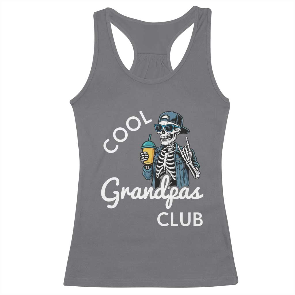 Cool Grandpas Club Racerback Tank Top Fathers Day Best Grandpa Skeleton