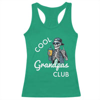 Cool Grandpas Club Racerback Tank Top Fathers Day Best Grandpa Skeleton