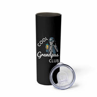 Cool Grandpas Club Skinny Tumbler Fathers Day Best Grandpa Skeleton