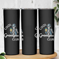 Cool Grandpas Club Skinny Tumbler Fathers Day Best Grandpa Skeleton