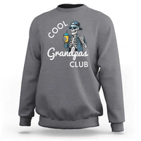 Cool Grandpas Club Sweatshirt Fathers Day Best Grandpa Skeleton