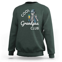 Cool Grandpas Club Sweatshirt Fathers Day Best Grandpa Skeleton