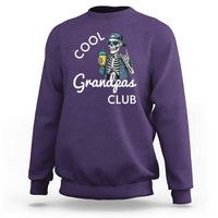 Cool Grandpas Club Sweatshirt Fathers Day Best Grandpa Skeleton