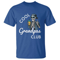 Cool Grandpas Club T Shirt Fathers Day Best Grandpa Skeleton