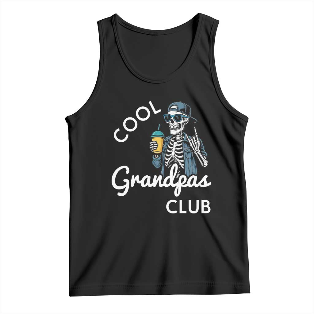 Cool Grandpas Club Tank Top Fathers Day Best Grandpa Skeleton