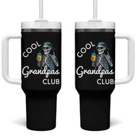 Cool Grandpas Club Tumbler With Handle Fathers Day Best Grandpa Skeleton