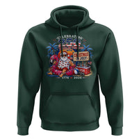 Christmas In July 250 Years 1776 2026 Patriotic Santa Flamingo Float Summer Xmas Hoodie