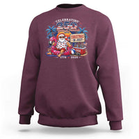 Christmas In July 250 Years 1776 2026 Patriotic Santa Flamingo Float Summer Xmas Sweatshirt