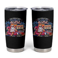 Christmas In July 250 Years 1776 2026 Patriotic Santa Flamingo Float Summer Xmas Tumbler Cup