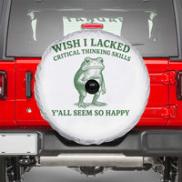 Sarcastic Overthinking Frog Coffee Meme Spare Tire Cover Wish I Lacked Critical Thinking Skills Y'all Seem So Happy