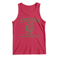 Sarcastic Overthinking Frog Coffee Meme Tank Top Wish I Lacked Critical Thinking Skills Y'all Seem So Happy