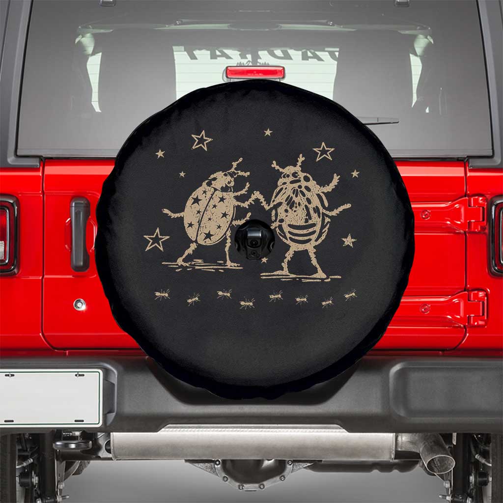 Dancing Lady Bugs Happy Little Insects Nature Lovers Spare Tire Cover