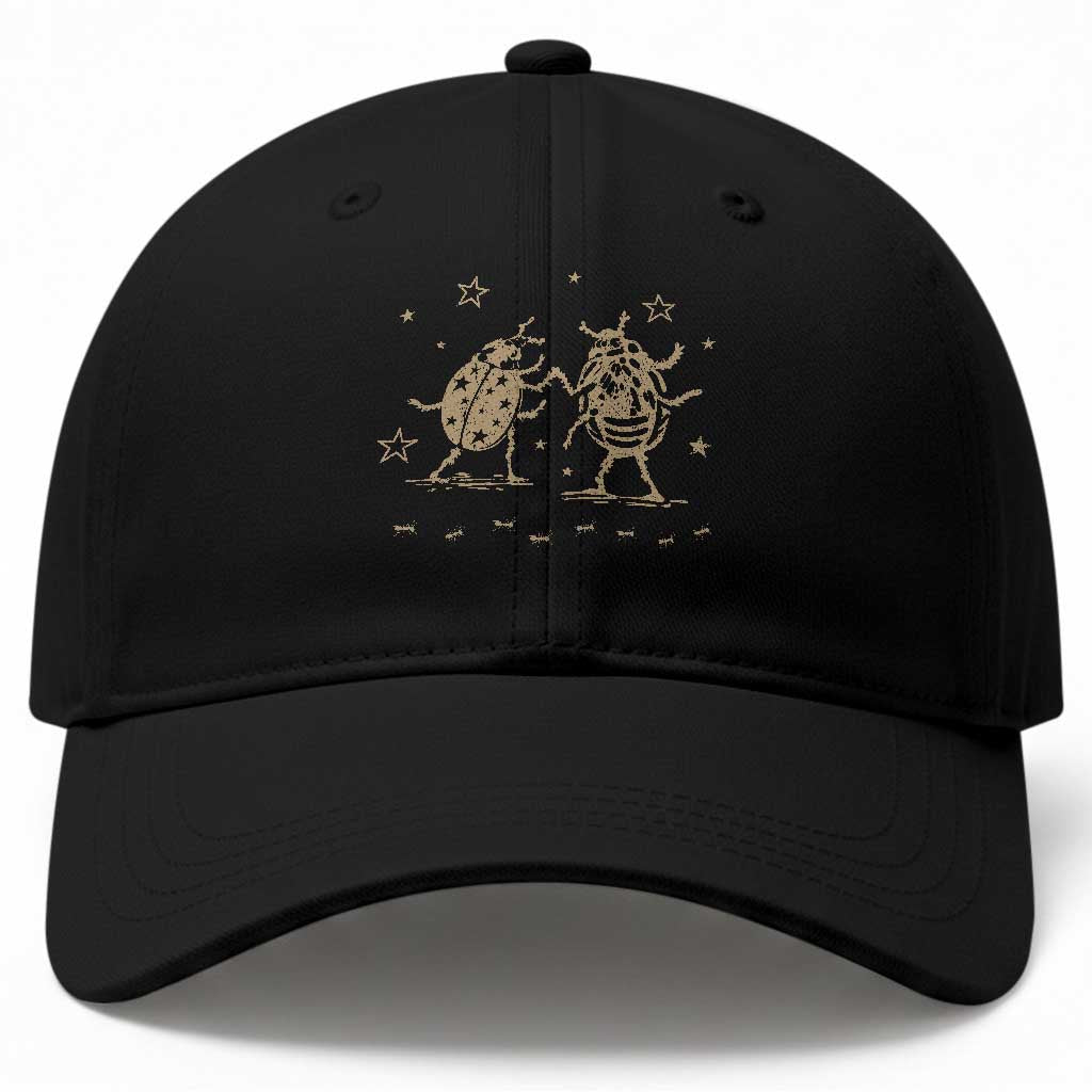 Dancing Lady Bugs Happy Little Insects Nature Lovers Baseball Cap