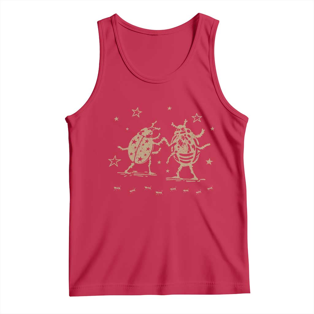 Dancing Lady Bugs Happy Little Insects Nature Lovers Tank Top