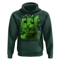 Funny Alien Cat Meme Retro Y2K Vintage Space Kitty Hoodie