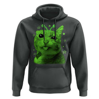 Funny Alien Cat Meme Retro Y2K Vintage Space Kitty Hoodie