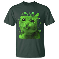 Funny Alien Cat Meme Retro Y2K Vintage Space Kitty T Shirt