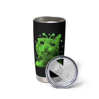 Funny Alien Cat Meme Retro Y2K Vintage Space Kitty Tumbler Cup