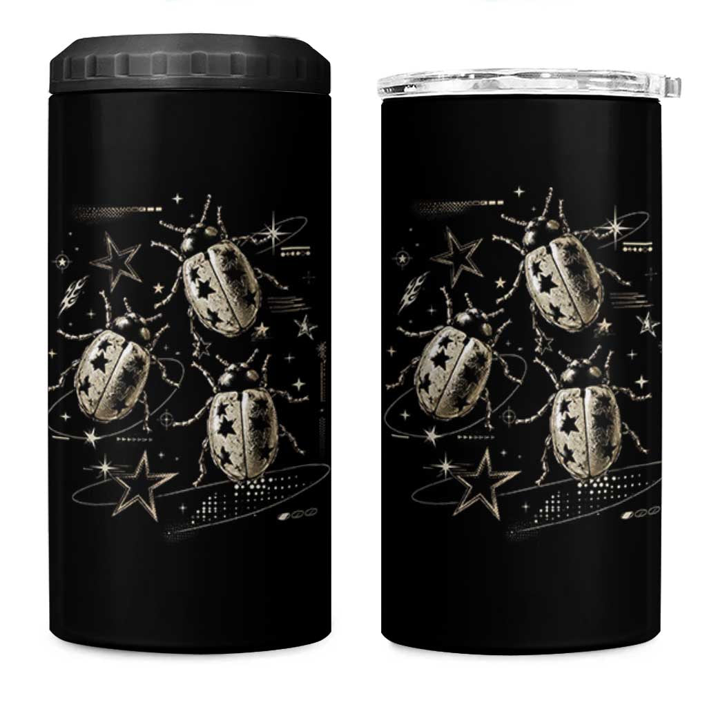 Cute Ladybug Y2k Grunge 2000s Alt 90s Vintage Star Dots Teen 4 in 1 Can Cooler Tumbler