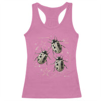 Cute Ladybug y2k Grunge 2000s Alt 90s Vintage Star Dots Teen Racerback Tank Top