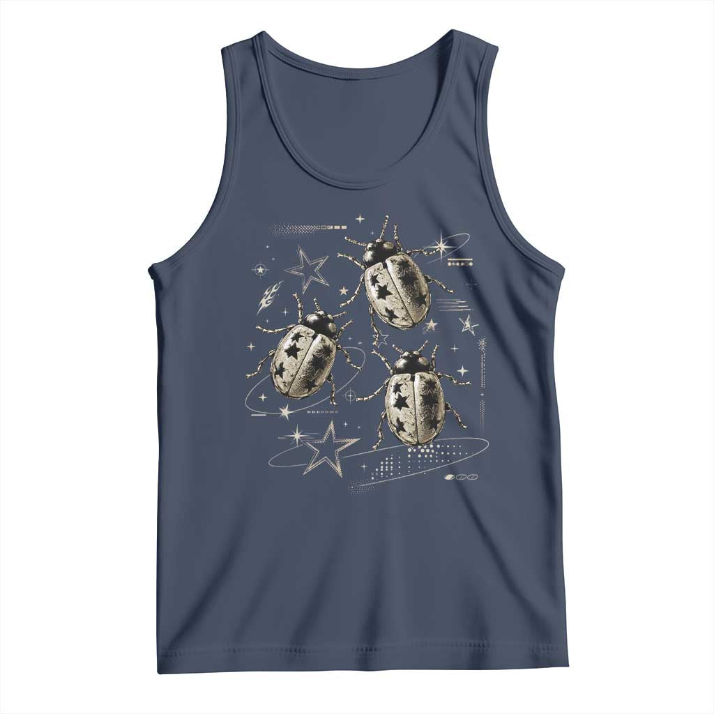 Cute Ladybug Y2k Grunge 2000s Alt 90s Vintage Star Dots Teen Tank Top