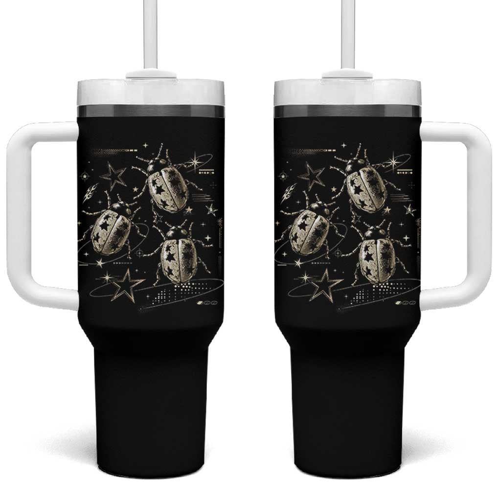 Cute Ladybug Y2k Grunge 2000s Alt 90s Vintage Star Dots Teen Tumbler With Handle