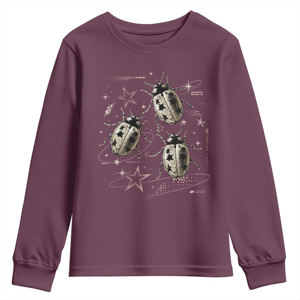 Cute Ladybug y2k Grunge 2000s Alt 90s Vintage Star Dots Teen Youth Sweatshirt
