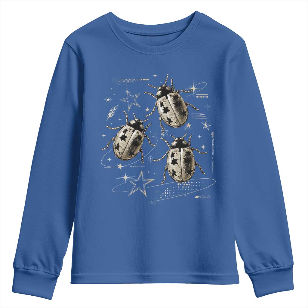 Cute Ladybug y2k Grunge 2000s Alt 90s Vintage Star Dots Teen Youth Sweatshirt